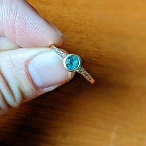 Green tourmaline and diamond pavé ring from No. 3 Fine Jewelry of San Francisco